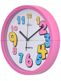 Zegar na ścianę dla dzieci Adler 30084-Pink - 26 cm