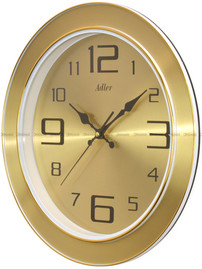 Zegar ścienny Adler 30294-Gold - 33 cm - płynąca wskazówka