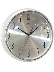 Zegar ścienny Adler 30286-Silver - 34 cm płynąca wskazówka