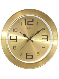 Zegar ścienny Adler 30294-Gold - 33 cm - płynąca wskazówka