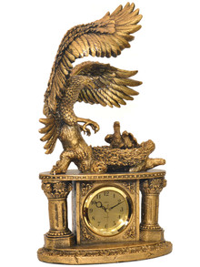 Zegar kominkowy figurka Orzeł - Adler 80135-A - 28x52 cm