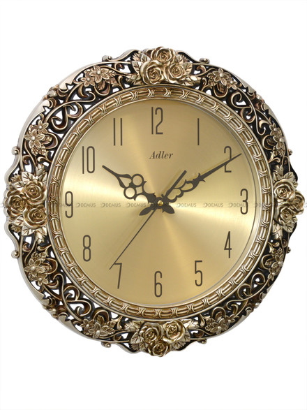 Zegar ścienny Adler 30288-Gold - 41 cm - płynąca wskazówka