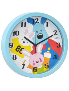 Zegar ścienny dla dzieci Adler 30083-Blue - 20 cm