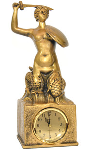 Zegar kominkowy figurka Syrenka - Adler 80178-A - 16x37 cm
