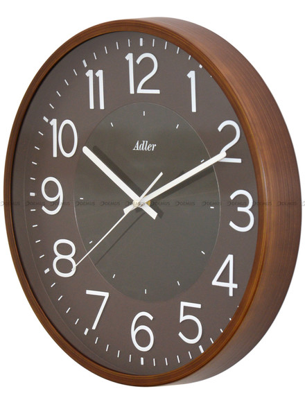 Zegar ścienny Adler 30297-Brown-Black - 35 cm - płynąca wskazówka