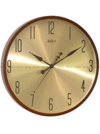 Zegar ścienny Adler 30290-Brown-Gold - 40 cm - płynąca wskazówka