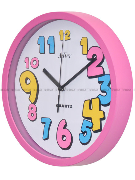 Zegar na ścianę dla dzieci Adler 30084-Pink - 26 cm