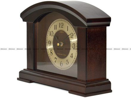 Adler 22086-W2 zegar kominkowy stołowy drewniany, orzech, z kurantem - 28x21 cm
