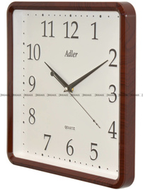 Adler 30168-CBR kwadratowy zegar ścienny imitacja drewna - 32x32 cm