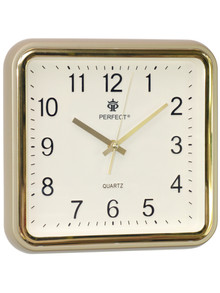 Zegar ścienny z płynącą wskazówką Adler 30110-Gold - 28x28 cm