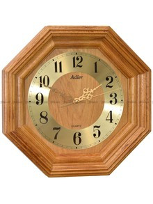 Adler 21087-CD2 zegar ścienny drewniany ośmiokątny