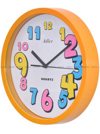 Zegar na ścianę dla dzieci Adler 30084-Orange - 26 cm
