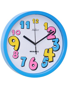 Zegar na ścianę dla dzieci Adler 30084-Blue - 26 cm
