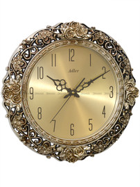 Zegar ścienny Adler 30288-Gold - 41 cm - płynąca wskazówka