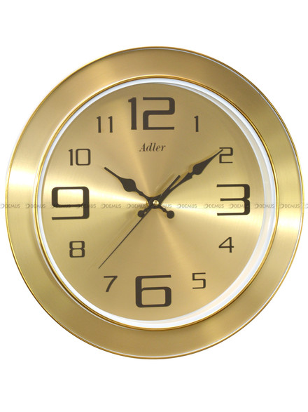 Zegar ścienny Adler 30294-Gold - 33 cm - płynąca wskazówka