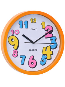Zegar na ścianę dla dzieci Adler 30084-Orange - 26 cm