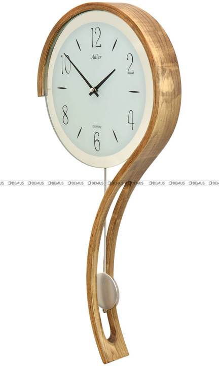 Adler 20216-PB-OAK Znak zapytania zegar wiszący kwarcowy z wahadłem w odcieniu dąb