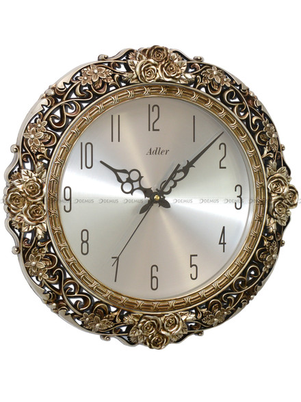 Zegar ścienny Adler 30289-Silver - 41 cm - płynąca wskazówka