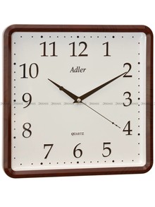 Adler 30168-CBR kwadratowy zegar ścienny imitacja drewna - 32x32 cm