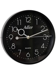Zegar ścienny Adler MA17-BLACK - 23 cm - płynąca wskazówka