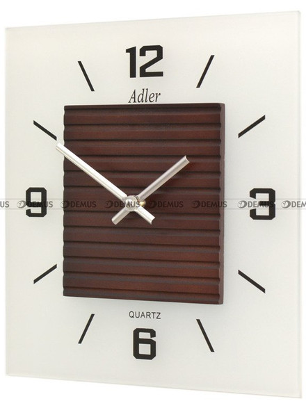 Adler 21121-W1 Zegar ścienny kwarcowy, Orzech