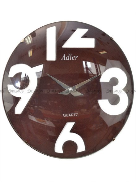 Adler 21155-BR Zegar ścienny szklany