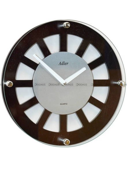 Adler 21158-WENGE-SILVER Zegar ścienny