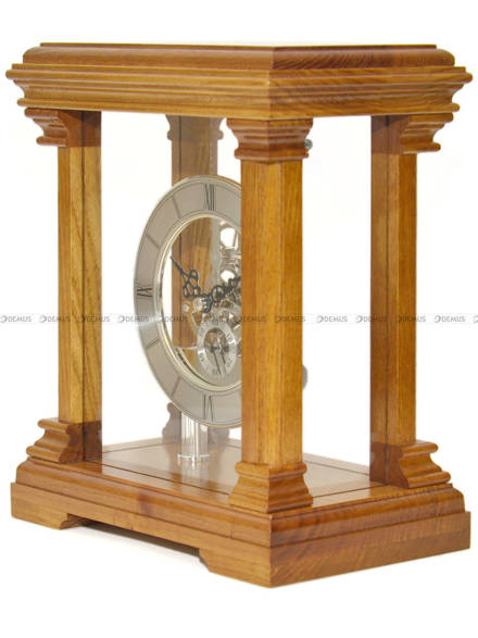 Adler 22145-D zegar kominkowy drewniany z widocznym mechanizmem odcień dąb