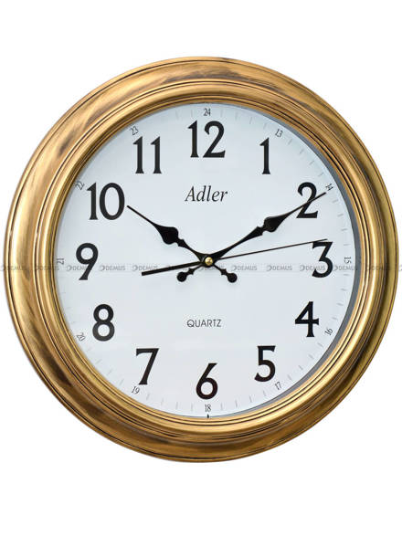 Adler 30109-BR zegar ścienny z brązowo-srebrną ramką - 27 cm