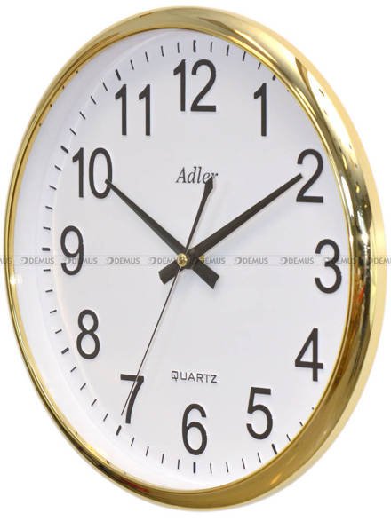 Adler 30155-ZŁ zegar ścienny w kolorze złotym - 31 cm