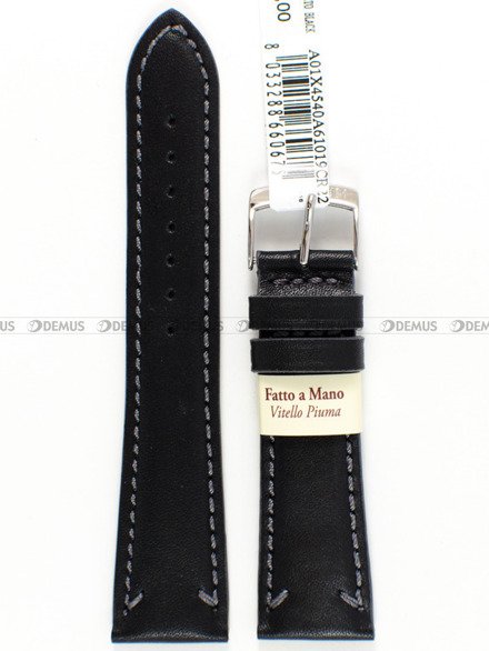 Pasek skórzany do zegarka - Morellato X4540A61019 - 22 mm czarny