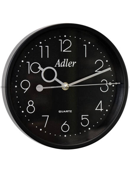 Zegar ścienny Adler MA17-BLACK - 23 cm - płynąca wskazówka