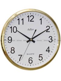 Adler 30155-ZŁ zegar ścienny w kolorze złotym - 31 cm