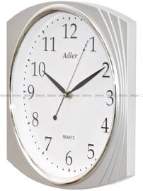 Zegar ścienny Adler 30094-Srebrny - 33x28 cm